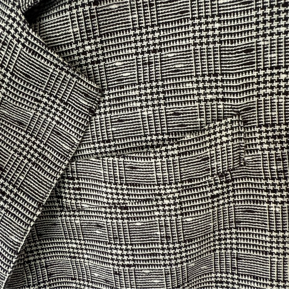 Jessica Vintage Black and White Checkered Plaid Blazer Size 12 Fully Lined - Picture 15 of 15